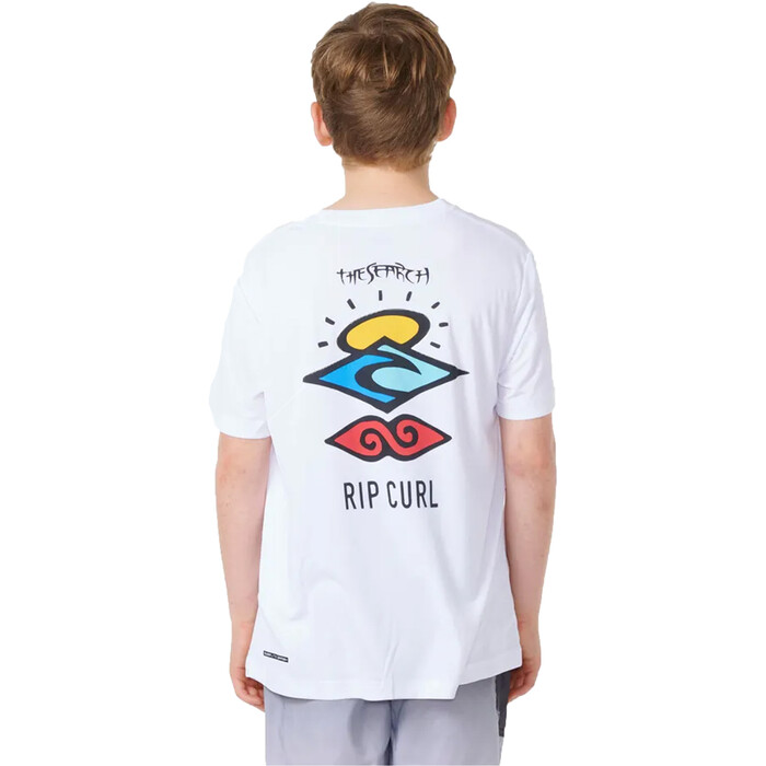 2024 Rip Curl Chicos Iconos Surflite UPF Chaleco De Lycra De Manga Corta 12ABRV - White